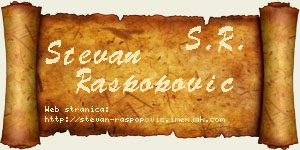 Stevan Raspopović vizit kartica